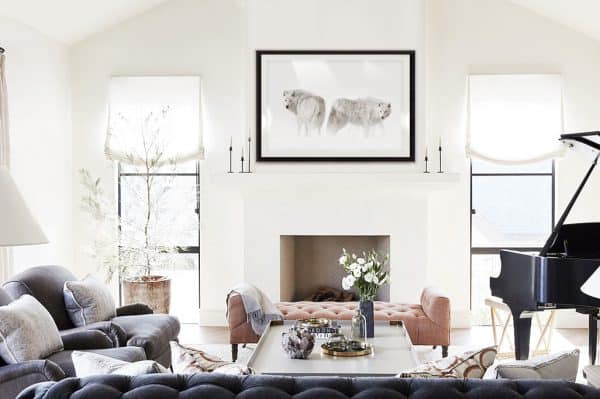wolves black and white wall art for living room