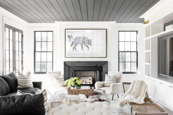 wolf black and white wall art for living room