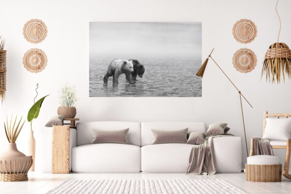 Polar Bear Art on living room wall