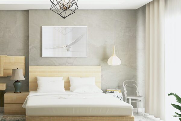 SNOWY OWL wall art IN BEDROOM