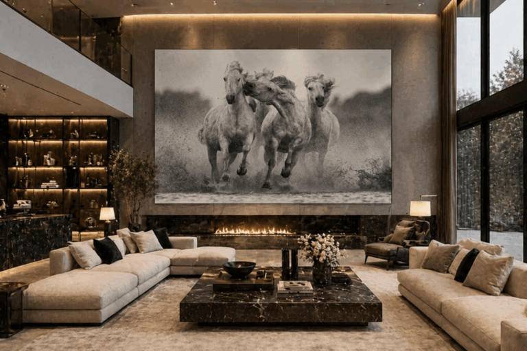 Luxury Living room Horse Wall Art